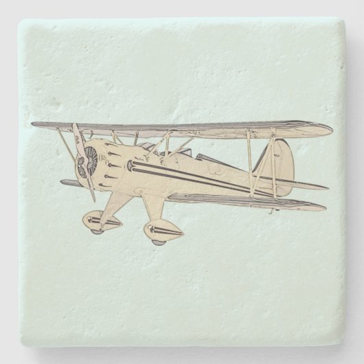 Waco Biplane Stenen Onderzetter (Voorkant)