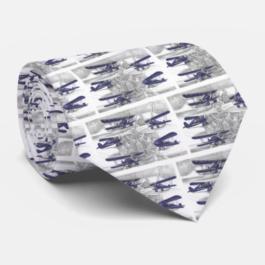 Waco Biplane Stropdas (Opgerold)