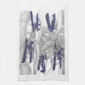 Waco Biplane Theedoek (Verticaal)