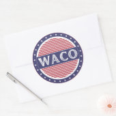 Waco City Pride Embleem – Amerikaanse identiteit Ronde Sticker (Envelop)