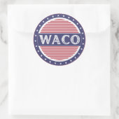 Waco City Pride Embleem – Amerikaanse identiteit Ronde Sticker (Tas)