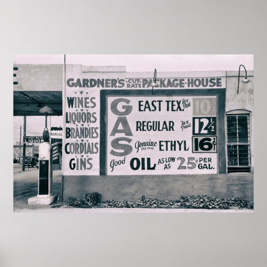 WACO GAS STATION 1939 POSTER (Voorkant)