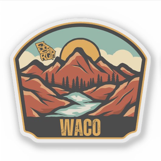 Waco, Georgia Sticker (Voorkant)