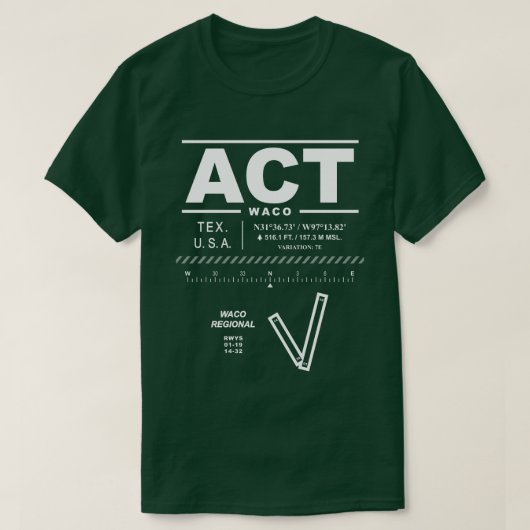 Waco Regional Airport ACT T-shirt (Design voorkant)