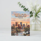 Waco Skyline Texas Briefkaart (Staand voorkant)