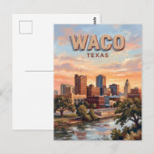 Waco Skyline Texas Briefkaart (Voorkant / Achterkant)