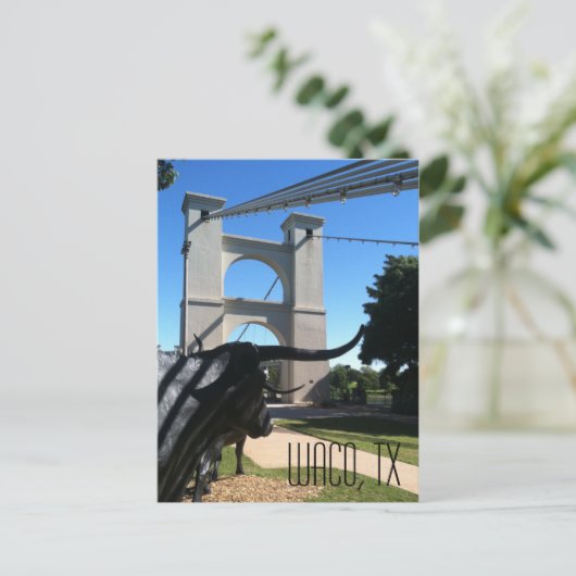 Waco Suspension Bridge Briefkaart (Staand voorkant)
