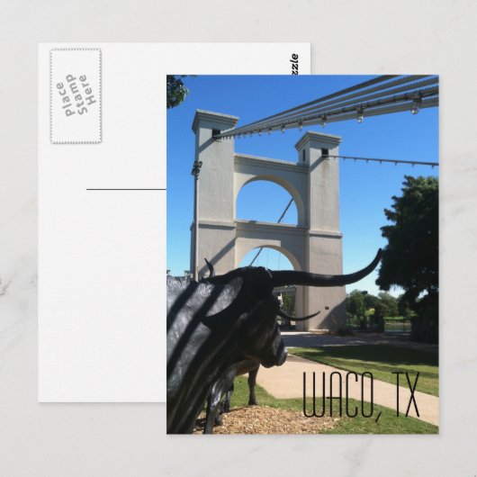 Waco Suspension Bridge Briefkaart (Voorkant / Achterkant)