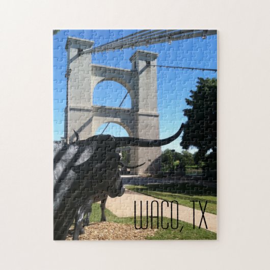Waco Suspension Bridge Briefkaart Legpuzzel (Verticaal)