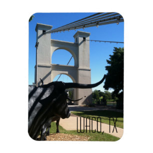 Waco Suspension Bridge Briefkaart Magneet