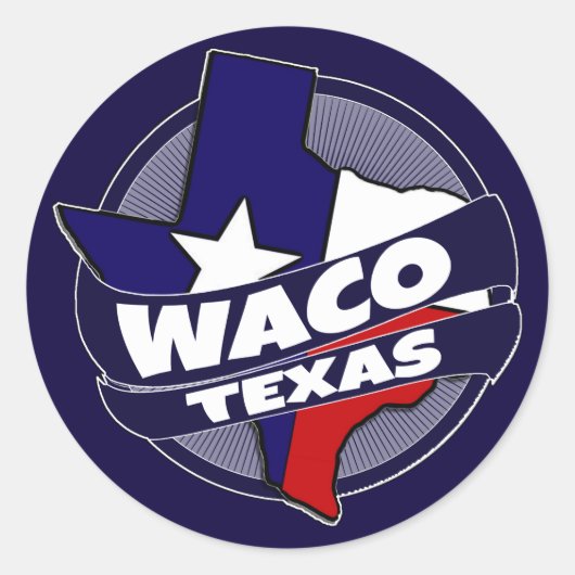 Waco Texaanse vlag breekt stickers (Voorkant)