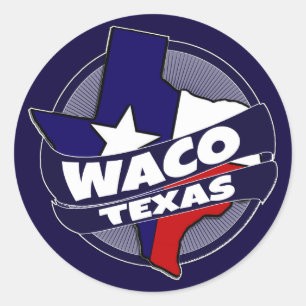 Waco Texaanse vlag breekt stickers