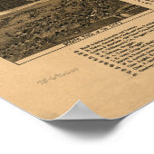 Waco Texas 1886 Antiek Panorama Poster (Hoek)