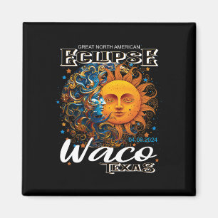 Waco Texas 2024 Totale Zonsverduistering Kosmisch  Magneet