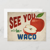 Waco Texas Apple - Vintage Travel Briefkaart (Voorkant / Achterkant)