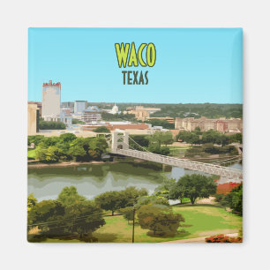 Waco Texas Brazos, Vintage stroomafwaarts Magneet