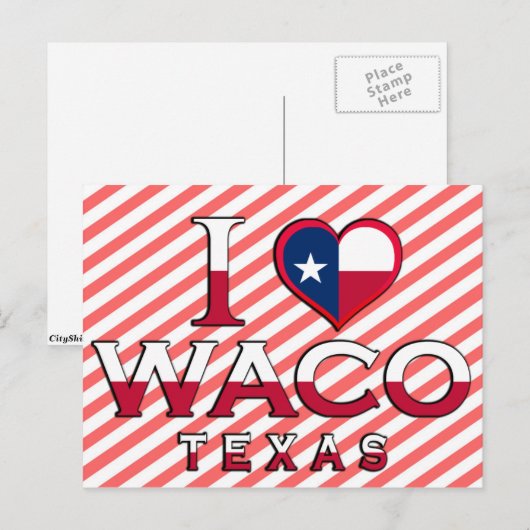Waco, Texas Briefkaart (Voorkant / Achterkant)