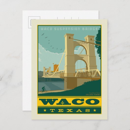Waco, Texas Briefkaart (Voorkant / Achterkant)
