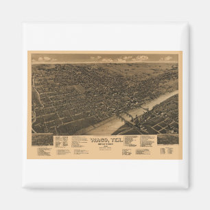 Waco Texas in 1886 Magneet