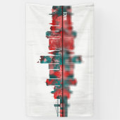 Waco Texas Skyline Spandoek (Verticaal)