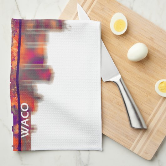 Waco Texas Skyline Theedoek (Quarter Fold)