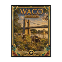 Waco Texas Vintage Art Deco Gouden Tijdperk