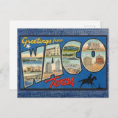 Waco Texas Vintage Travel Briefkaart (Voorkant / Achterkant)