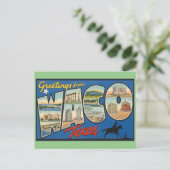 Waco Texas Vintage Travel Briefkaart (Staand voorkant)