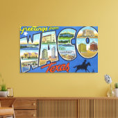 Waco, TexasLarge Letter ScenesWaco, TX 2 Canvas Afdruk (Insitu (Woonkamer))