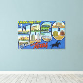 Waco, TexasLarge Letter ScenesWaco, TX 2 Canvas Afdruk (Insitu (Houten vloer))