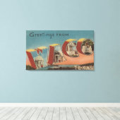 Waco, TexasLarge Letter ScenesWaco, TX Canvas Afdruk (Insitu (Houten vloer))