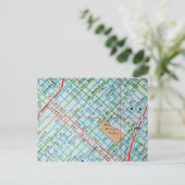 Waco, TX Map Briefkaart (Staand voorkant)