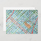 Waco, TX Map Briefkaart (Voorkant / Achterkant)