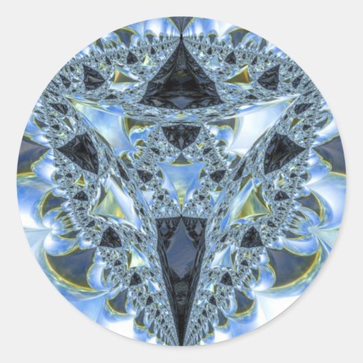 Wada Basin Fractal Ronde Sticker (Voorkant)