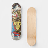 Wada yoshimori tomoe gozen yamabuki woodblock art persoonlijk skateboard (Voorkant)