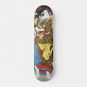 Wada yoshimori tomoe gozen yamabuki woodblock art persoonlijk skateboard