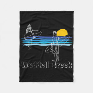 Waddell Creek Surfing Beach Surf Guy Girl Fleece Deken