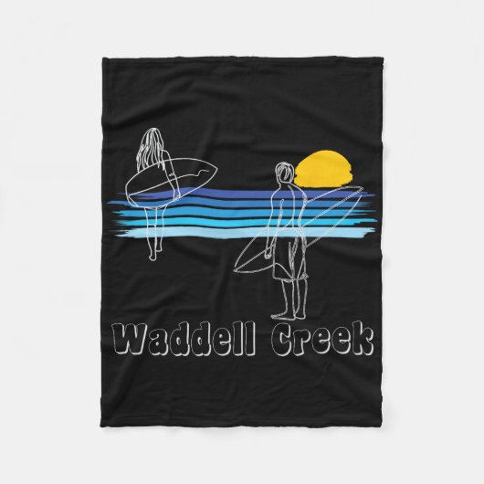 Waddell Creek Surfing Beach Surf Guy Girl  Fleece Deken (Voorkant)