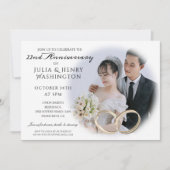 Wadding Anniversary Classic Minimalist Photo Kaart (Voorkant)