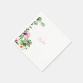 Waddle dan Inbakeren Licht Roze Baby shower Servet (Hoek)