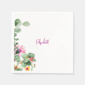 Waddle dan inbakeren roze Baby shower Servet (Voorkant)