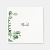 Waddle dan Swaddle Eucalyptus Baby shower Servet (Voorkant)