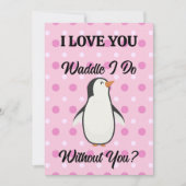 Waddle die ik doe zonder jou persoonlijke liefdesK Bedankkaart (Voorkant)