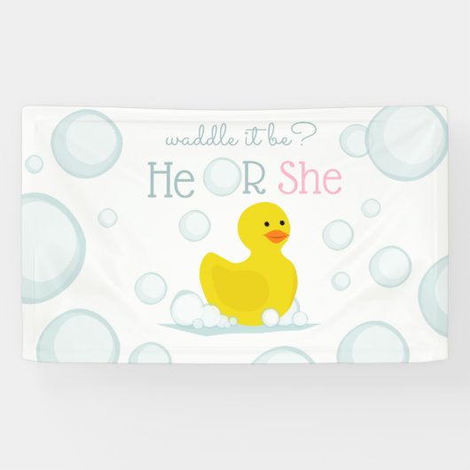 Waddle het is een donker geslacht roze horizontaal spandoek (Horizontaal)