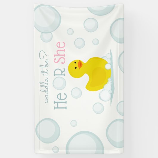 Waddle het is een donker geslacht roze horizontaal spandoek (Verticaal)