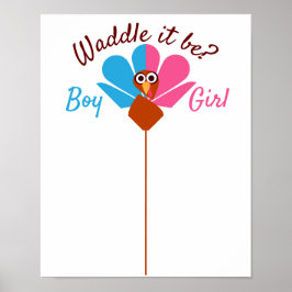 Waddle Het is gender die stemmen openbaar maakt Poster