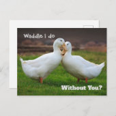 Waddle I do Funny Ducks Briefkaart (Voorkant / Achterkant)
