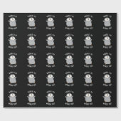 Waddle I do without You Funny Penguin Pun Dark BG Cadeaupapier (Vlak)