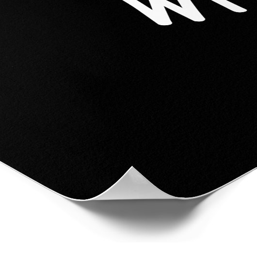 Waddle I do without You Funny Penguin Pun Dark BG Poster (Hoek)