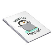 Waddle I do without You Funny Penguin Pun Notitieboek (Rechterzijde)